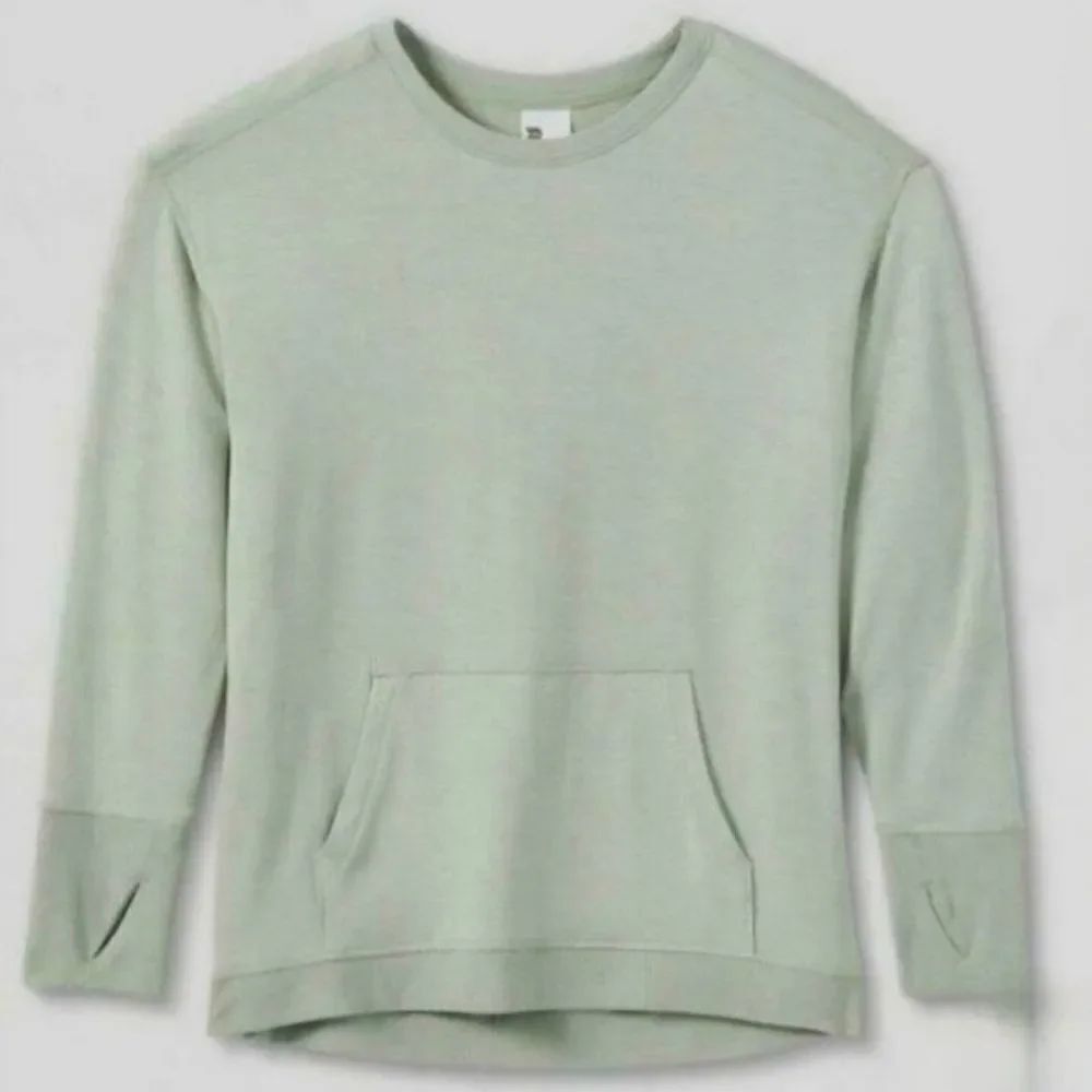 All In Motion Girls' Sage Green Lightweight Fleece Crewneck Sweatshirt